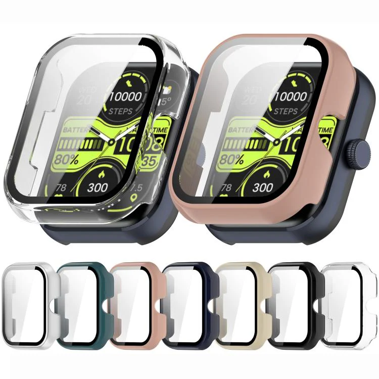 For Xiaomi Haylou Watch 4 Tempered Film Integrated PC Watch Protective Case(Ivory White) - Image 6