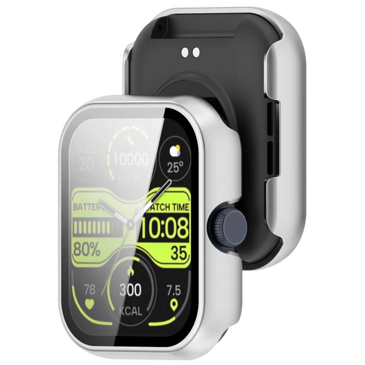 For Xiaomi Haylou Watch 4 Tempered Film Integrated PC Watch Protective Case(Matte Silver) - Image 3