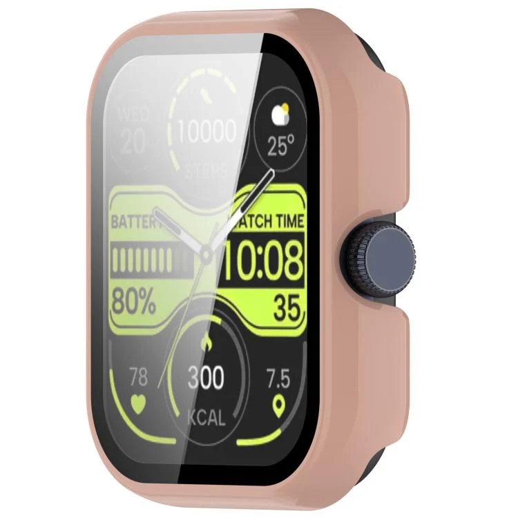 For Xiaomi Haylou Watch 4 Tempered Film Integrated PC Watch Protective Case(Pink) - Image 2