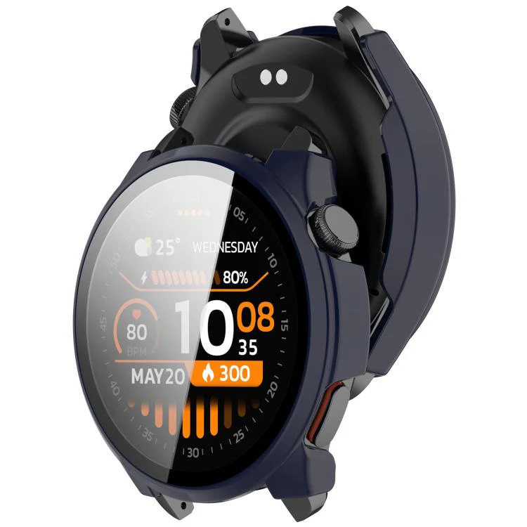 For Xiaomi Haylou Watch 4S Tempered Film Integrated PC Watch Protective Case(Ink Blue) - Image 3