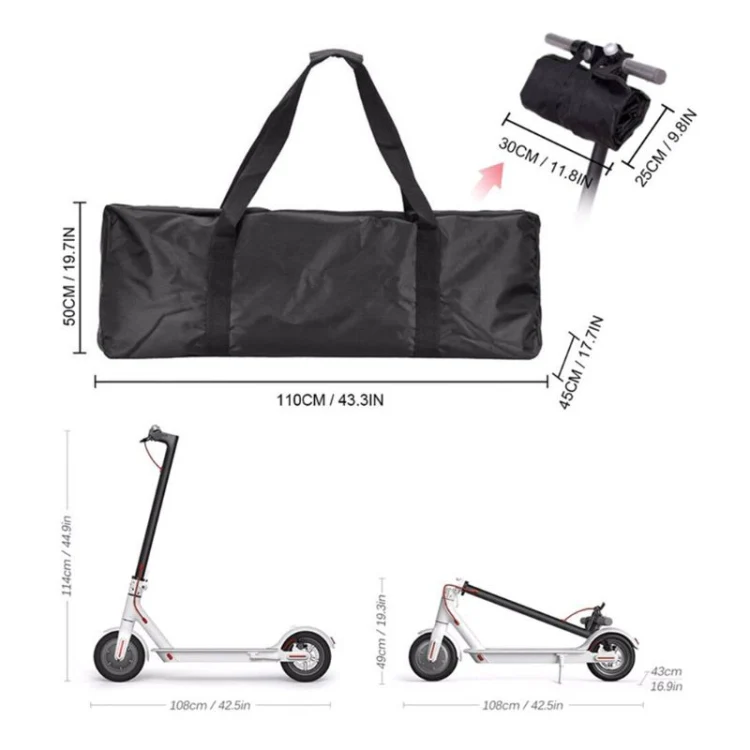 For Xiaomi M365 Electric Scooter Foldable Skateboard Zipper Waterproof Storage Bag, Size:8 inch - Image 6