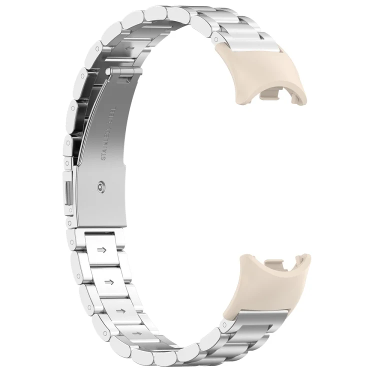For Xiaomi Mi Band 8 1 Pair  PC Plastic Watch Band Connector(Ivory White) - Image 4