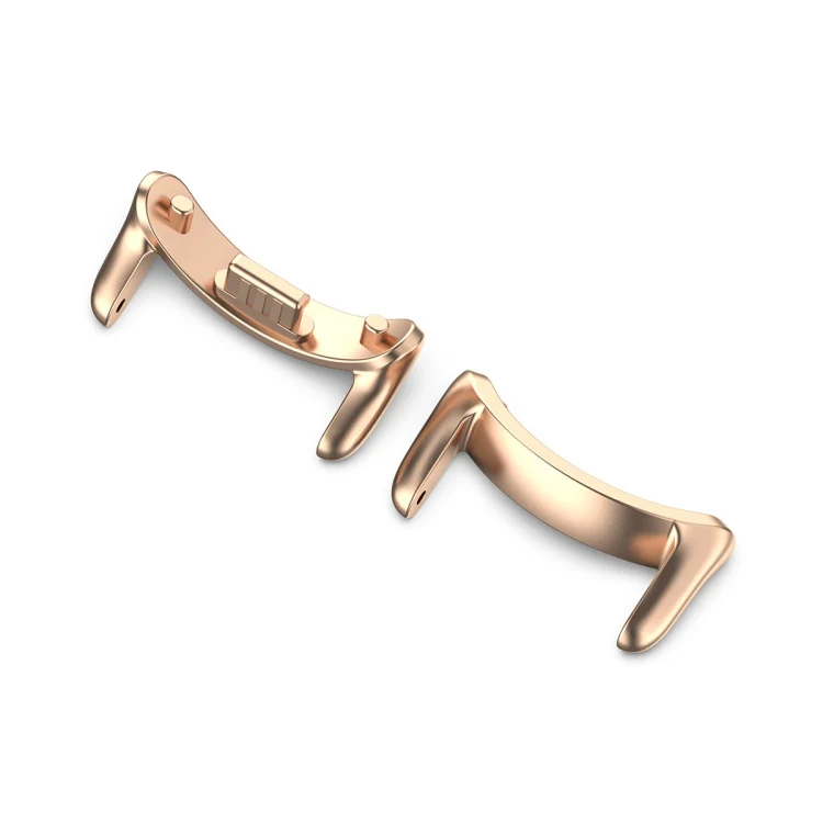 For Xiaomi Mi Band 8 1 Pair Stainless steel Metal Watch Band Connector(Rose Gold) - Image 2