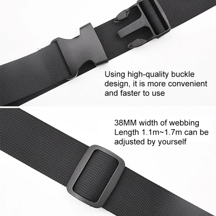 For Xiaomi Mijia M365 Electric Scooter Multifunctional Release Buckle Nylon Shoulder Strap, Adjustable Length Range: 1.1-1.7m(Black) - Image 4