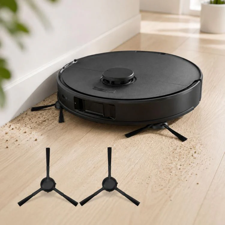 For Xiaomi Mijia Omni Robot Vacuum Mop B101CN / 1S / 2 / 2S Replacement Parts, Dual Black Side Brush
