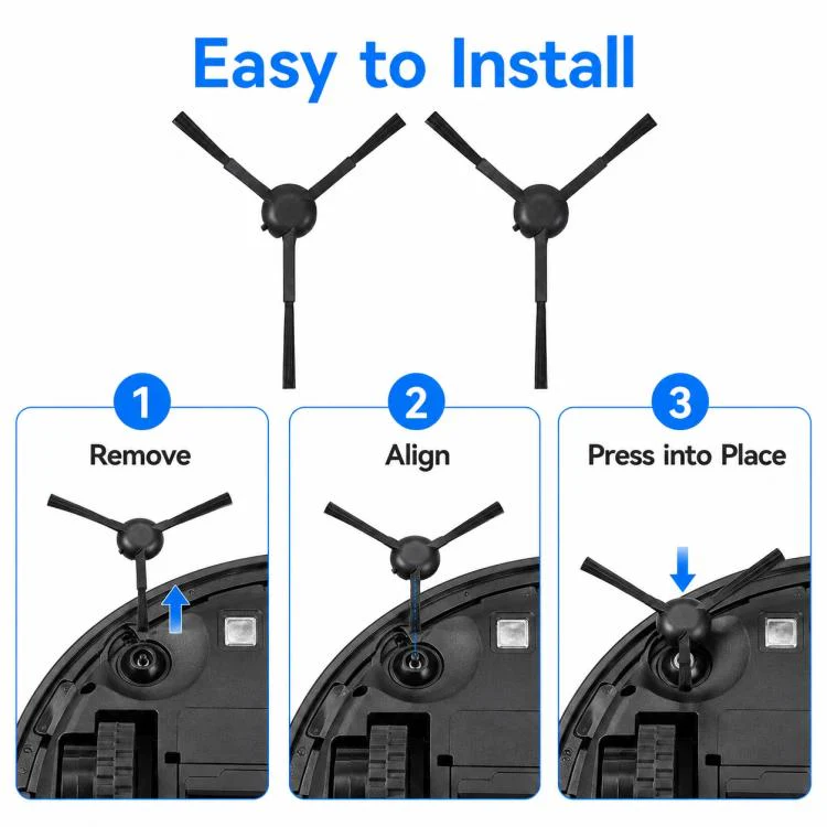 For Xiaomi Mijia Omni Robot Vacuum Mop B101CN / 1S / 2 / 2S Replacement Parts, Dual Black Side Brush - Image 6