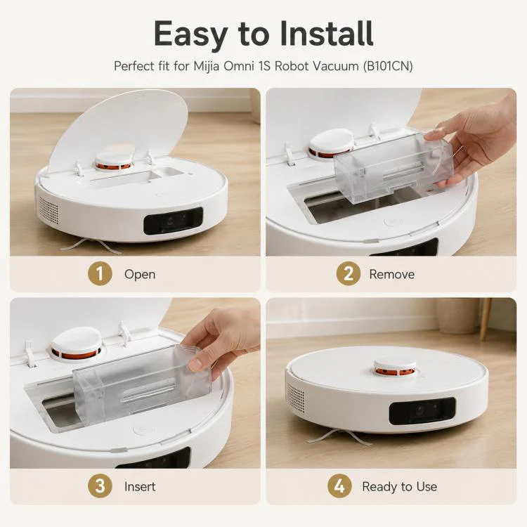 For Xiaomi Mijia Omni Robot Vacuum Mop B101CN / 1S / 2 / 2S Replacement Parts, Filter-Free Dust Box - Image 5