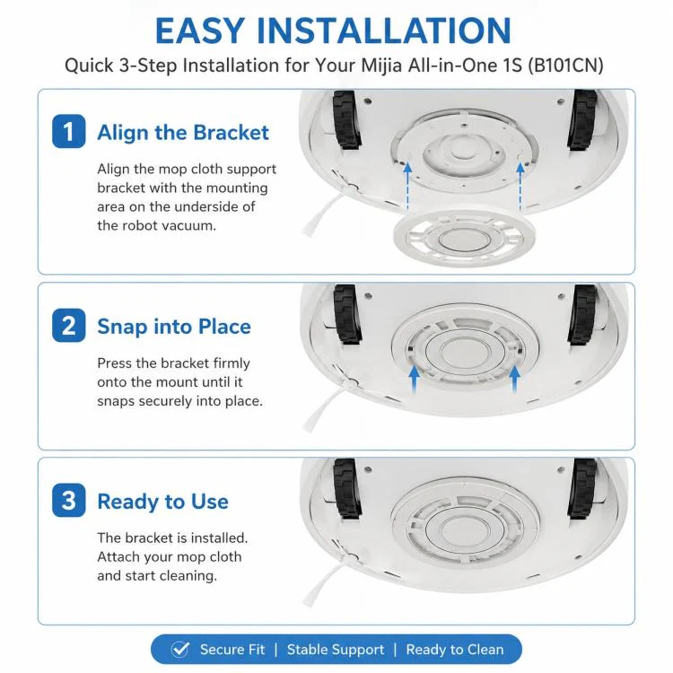 For Xiaomi Mijia Omni Robot Vacuum Mop B101CN / 1S / 2 / 2S Replacement Parts, Mop Pad Holder - Image 6