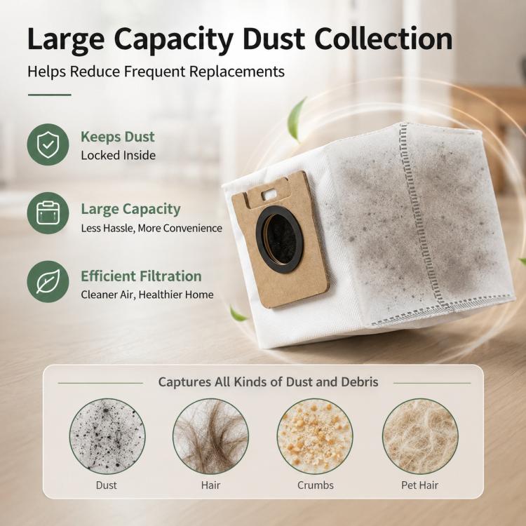 For Xiaomi Mijia Robot Vacuum Cleaner 5 Pro OV21CN Replacement Parts, Activated Carbon Dust Bag - Image 6