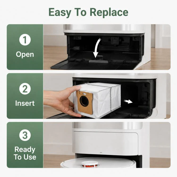 For Xiaomi Mijia Robot Vacuum Cleaner 5 Pro OV21CN Replacement Parts, Activated Carbon Dust Bag - Image 7
