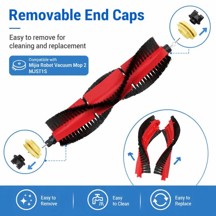 For Xiaomi Mijia Robot Vacuum Mop 2 MJST1S Replacement Parts, Detachable Main Brush - Image 4