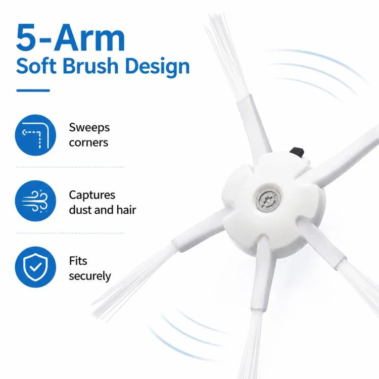 For Xiaomi Mijia Robot Vacuum Mop 2 Pro MJST1S Replacement Parts, White Five Arm Side Brush - Image 4