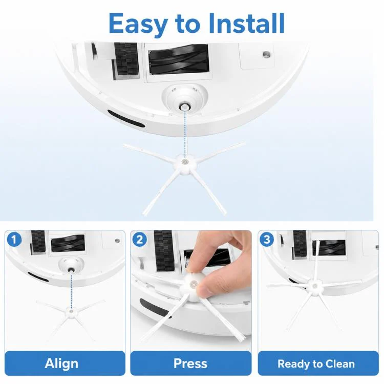 For Xiaomi Mijia Robot Vacuum Mop 2 Pro MJST1S Replacement Parts, White Five Arm Side Brush - Image 7