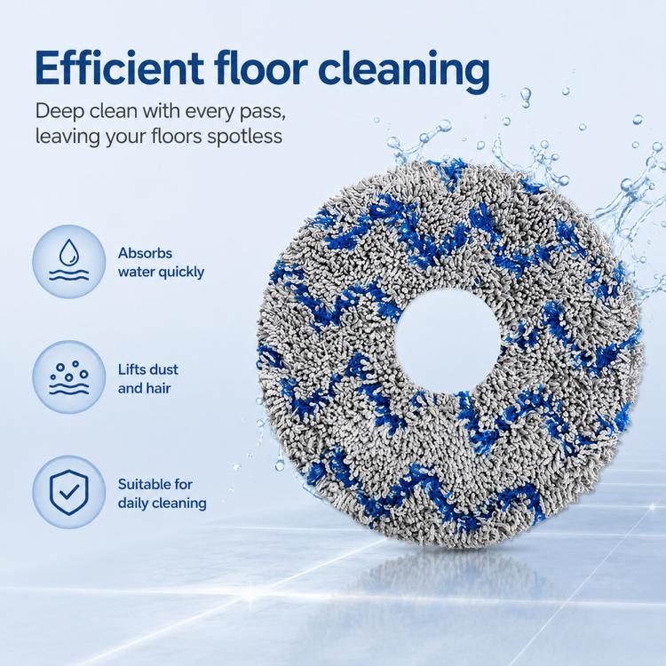 For Xiaomi Mijia Robot Vacuum Mop 2 Pro Replacement Parts, Blue Striped Mop Pad - Image 4