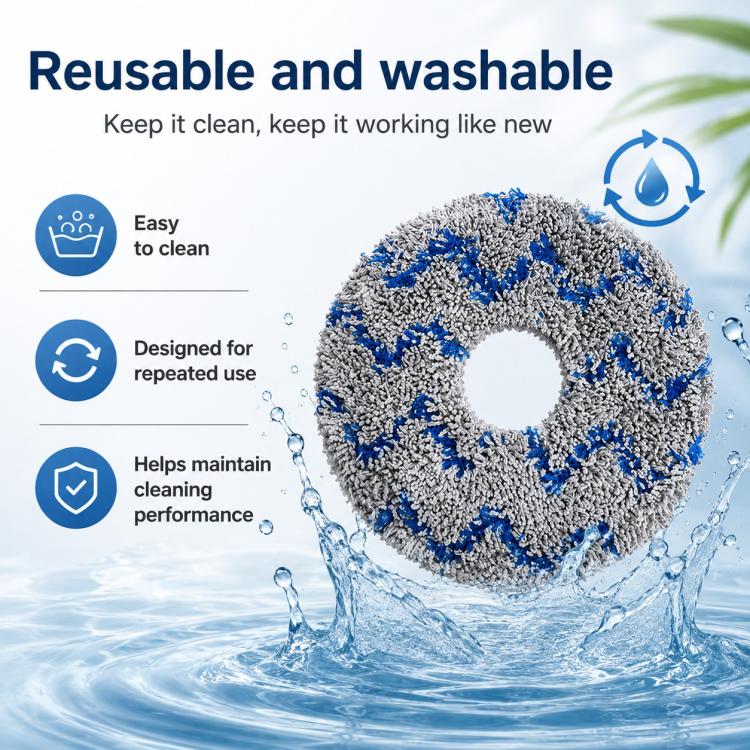 For Xiaomi Mijia Robot Vacuum Mop 2 Pro Replacement Parts, Blue Striped Mop Pad - Image 7