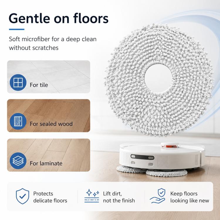 For Xiaomi Mijia Robot Vacuum Mop 2 Pro Replacement Parts, Fine Mop Pad - Image 6