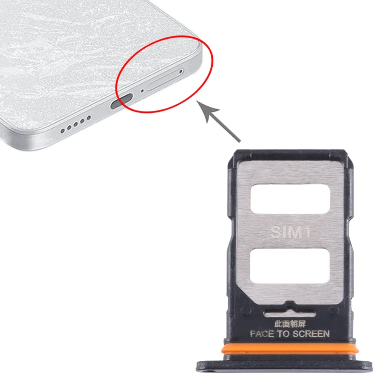 For Xiaomi Note 13 Pro+ SIM Card Tray + SIM Card Tray (Black) - Image 4