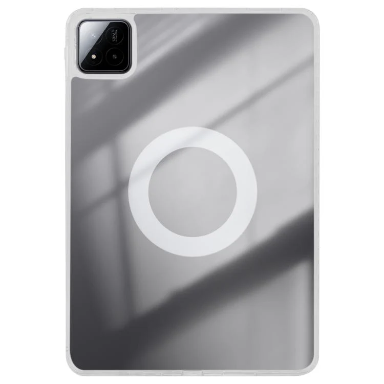 For Xiaomi Pad 7 / 7 Pro Trifold Magnetic Split Acrylic Leather Tablet Case(Grey) - Image 4