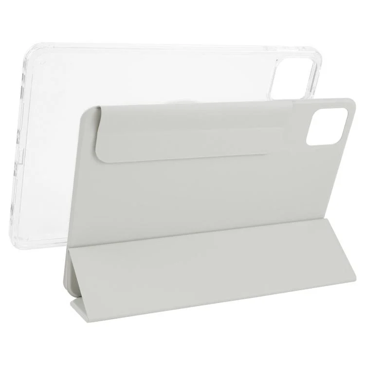 For Xiaomi Pad 7 / 7 Pro Trifold Magnetic Split Acrylic Leather Tablet Case(Grey) - Image 5