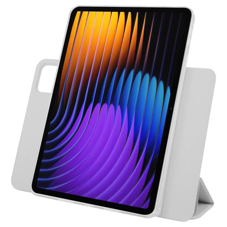 For Xiaomi Pad 7 / 7 Pro Trifold Magnetic Split Acrylic Leather Tablet Case(Grey) - Image 6