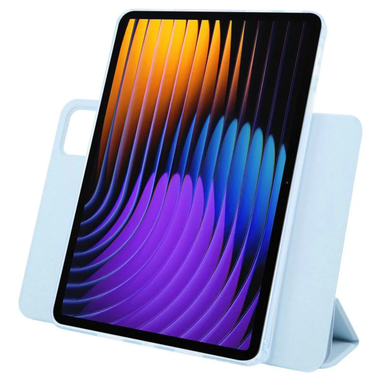 For Xiaomi Pad 7 / 7 Pro Trifold Magnetic Split Acrylic Leather Tablet Case(Ice Blue) - Image 6