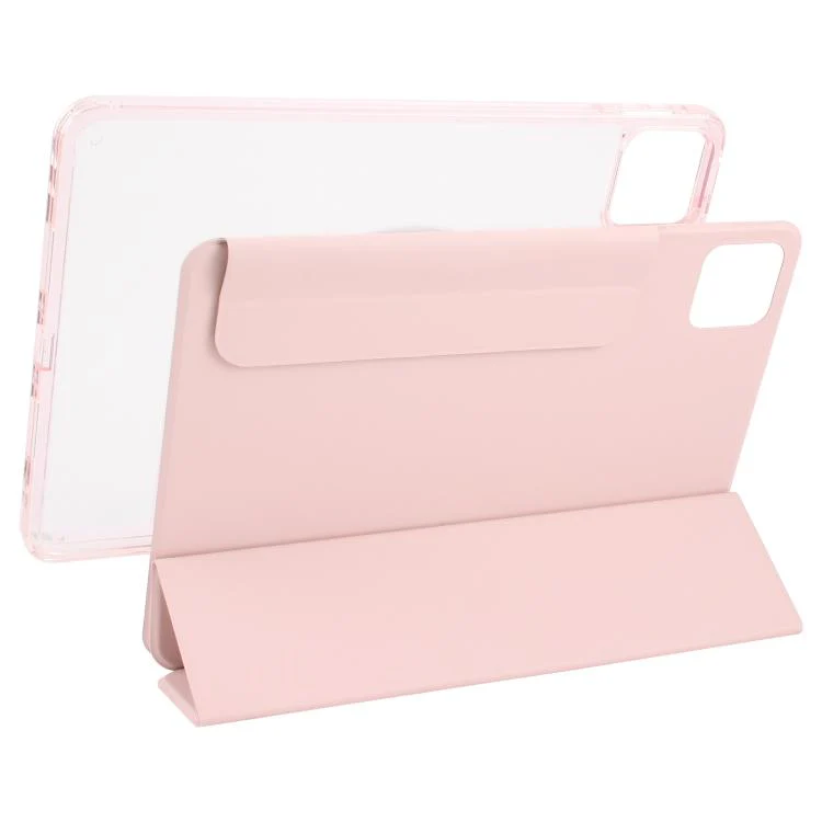 For Xiaomi Pad 7 / 7 Pro Trifold Magnetic Split Acrylic Leather Tablet Case(Pink) - Image 5