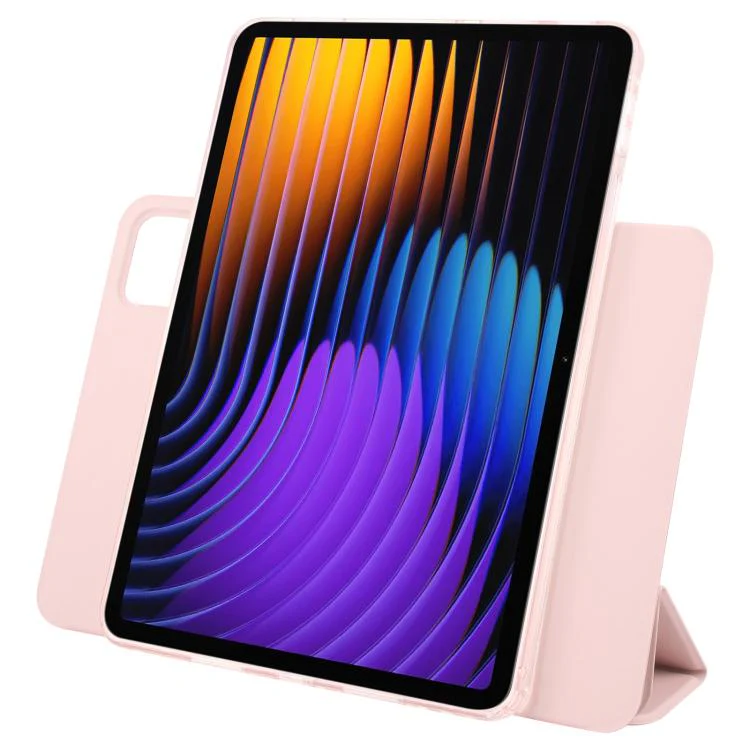 For Xiaomi Pad 7 / 7 Pro Trifold Magnetic Split Acrylic Leather Tablet Case(Pink) - Image 6