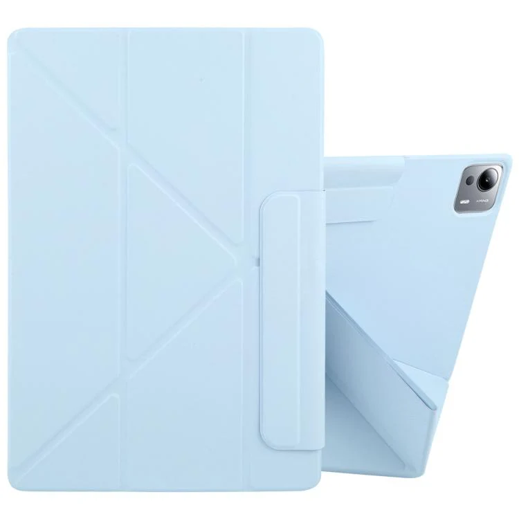 For Xiaomi Pad 7 Ultra Fixed Buckle Magnetic Deformation Leather Tablet Case(Ice Blue)