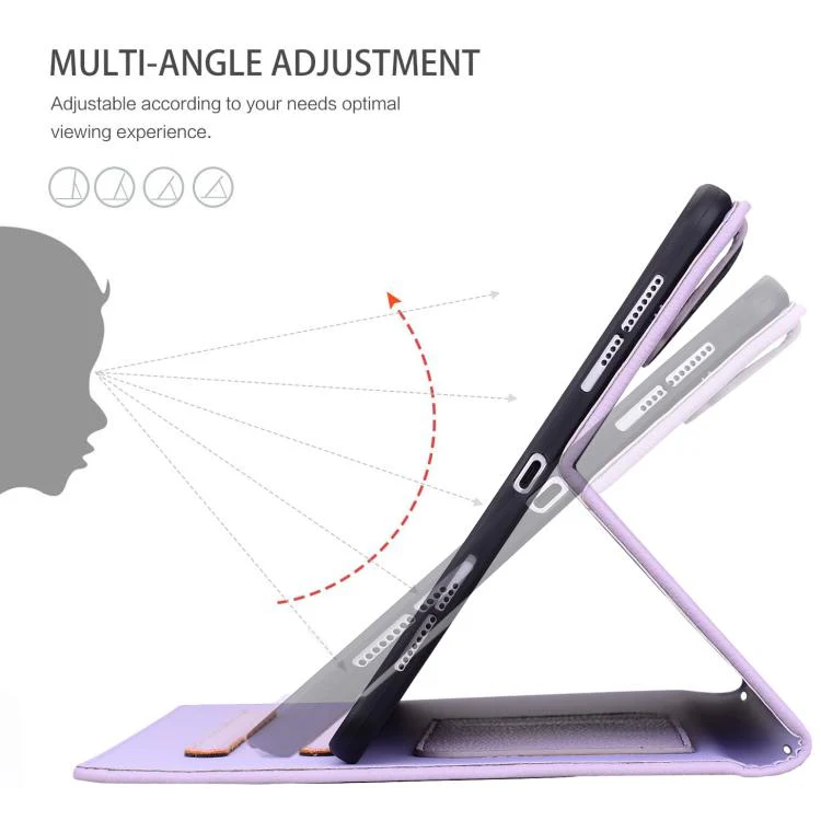 For Xiaomi Pad 8 / 8 Pro 7 / 7 Pro Cat Skin-feel Litchi Leather Tablet Case(Purple) - Image 5