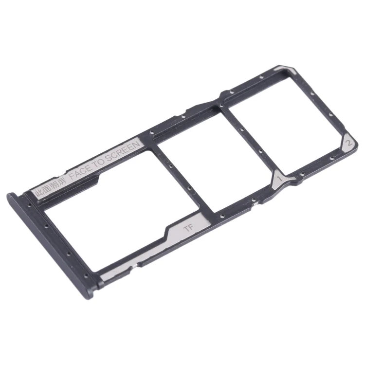 For Xiaomi Poco C55 SIM Card Tray + SIM Card Tray + Micro SD Card Tray (Black) - Image 2