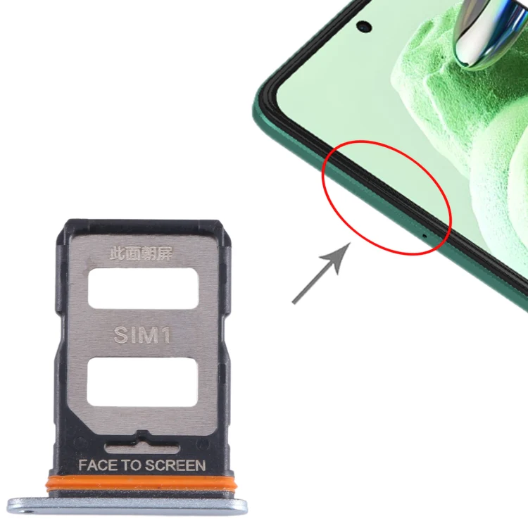 For Xiaomi Poco F5 SIM Card Tray + SIM Card Tray (Silver) - Image 4