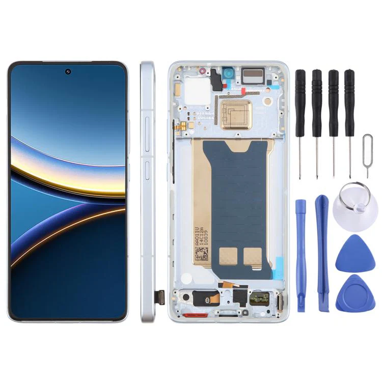 For Xiaomi Poco F7 Pro Original LCD Screen Digitizer Full Assembly with Frame (Blue)