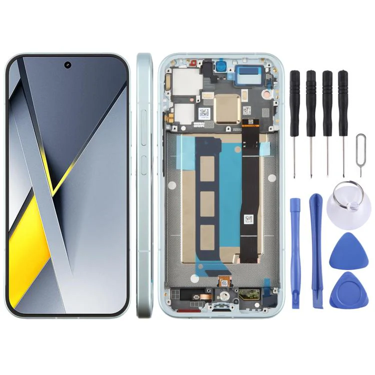 For Xiaomi Poco F8 Pro Original LCD Screen Digitizer Full Assembly with Frame (Blue)