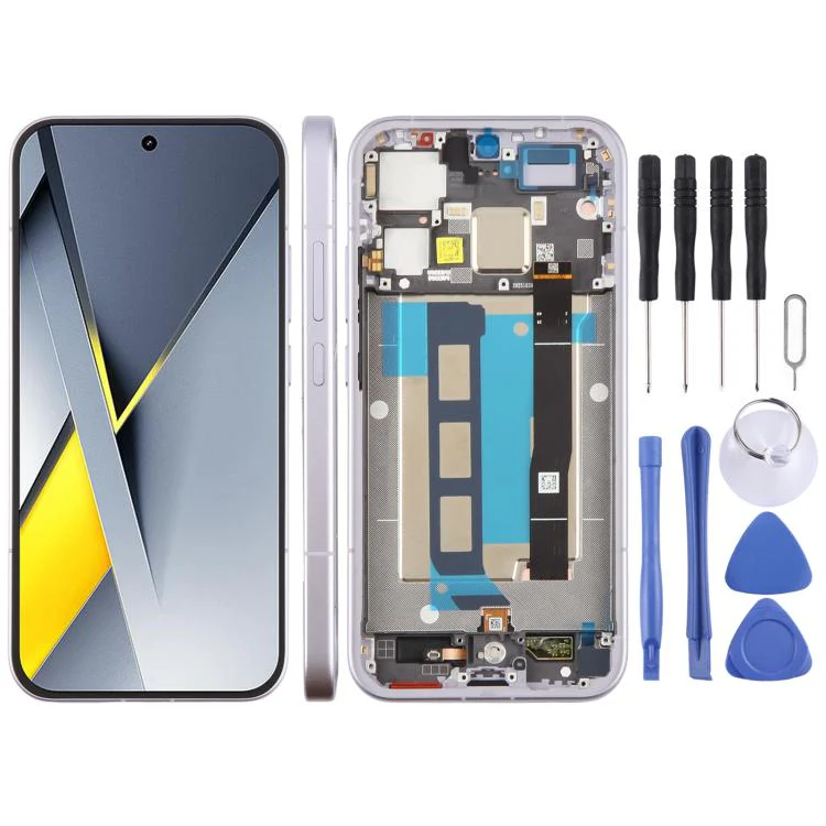 For Xiaomi Poco F8 Pro Original LCD Screen Digitizer Full Assembly with Frame (Purple)