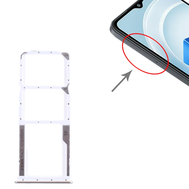For Xiaomi Poco M5 4G SIM Card Tray + SIM Card Tray + Micro SD Card Tray (Silver) - Image 4