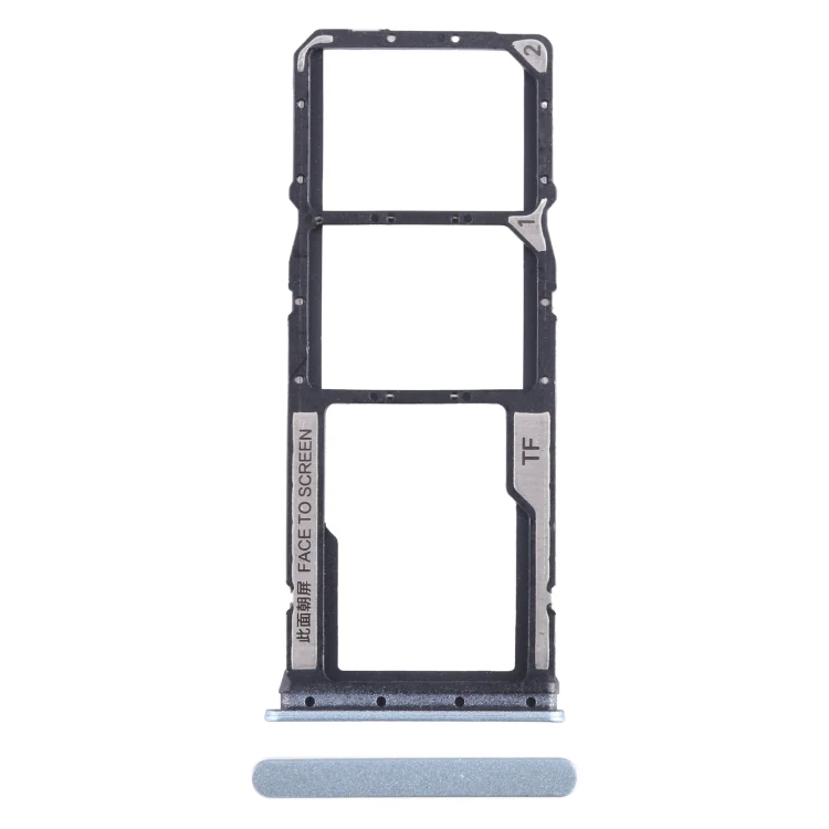 For Xiaomi Redmi 13C 4G SIM Card Tray + SIM Card Tray + Micro SD Card Tray (Blue)