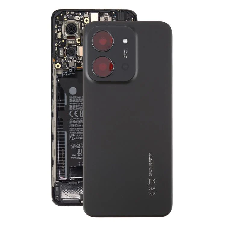For Xiaomi Redmi 15C 4G 171mm Global Original Battery Back Cover with Camera Lens Frame(Black)