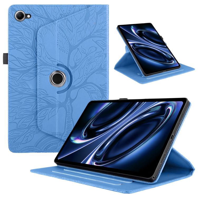 For Xiaomi Redmi K Pad 2 8.8 2026 Tree Life Embossed Rotation Leather Tablet Case(Blue)