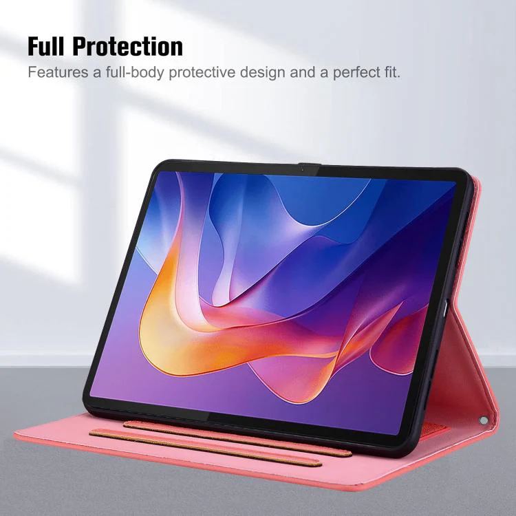 For Xiaomi Redmi K Pad Cat Skin-feel Litchi Leather Tablet Case(Watermelon Red) - Image 4