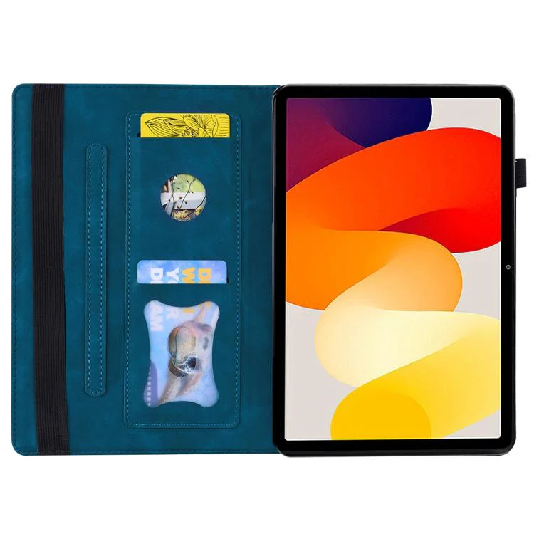 For Xiaomi Redmi K Pad Splicing Shockproof Leather Tablet Case(Blue) - Image 4