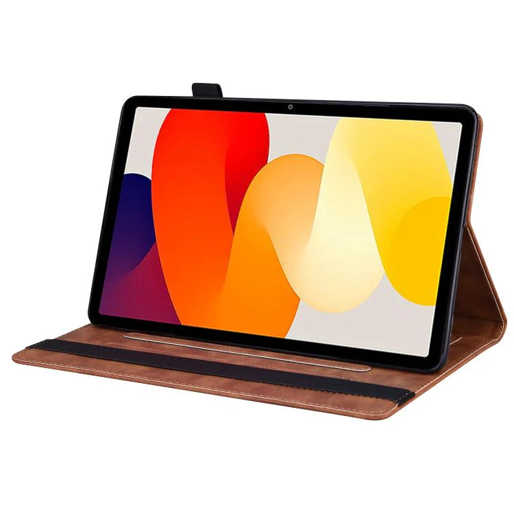 For Xiaomi Redmi K Pad Splicing Shockproof Leather Tablet Case(Brown) - Image 5