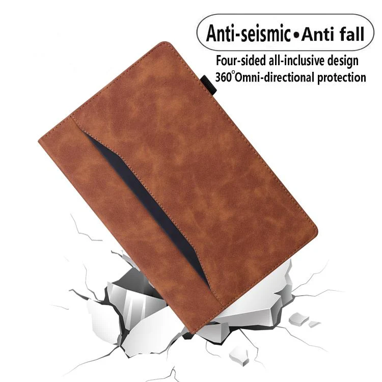 For Xiaomi Redmi K Pad Splicing Shockproof Leather Tablet Case(Brown) - Image 7