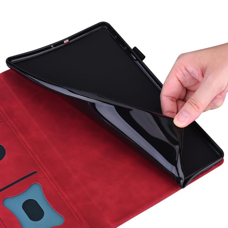 For Xiaomi Redmi K Pad Splicing Shockproof Leather Tablet Case(Red) - Image 6