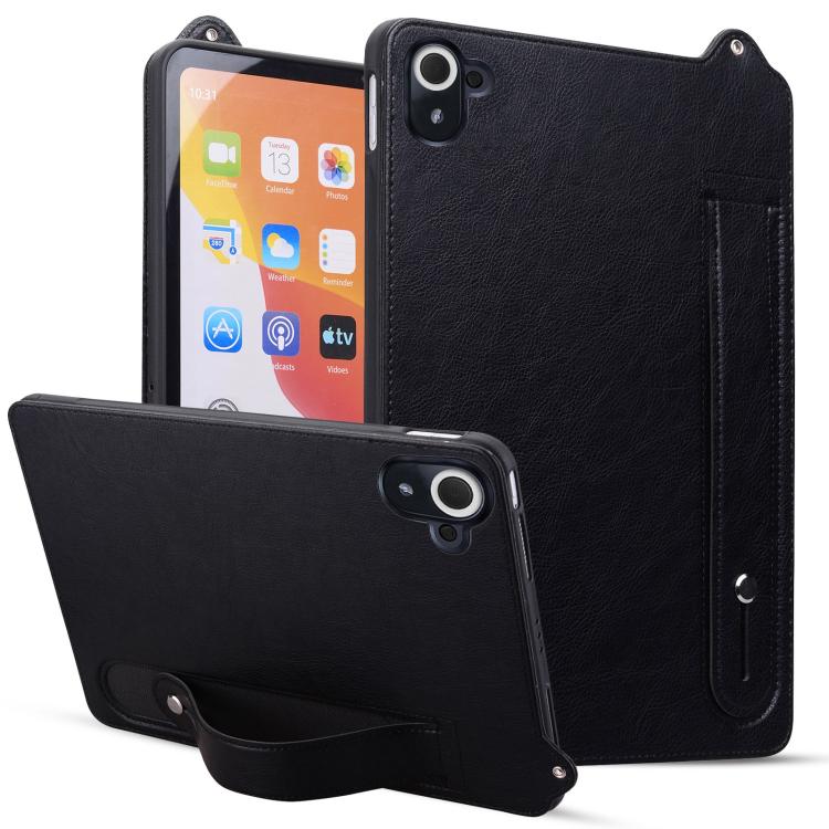 For Xiaomi Redmi K Pad TPU Leather Back Tablet Case with Wristband(Black)