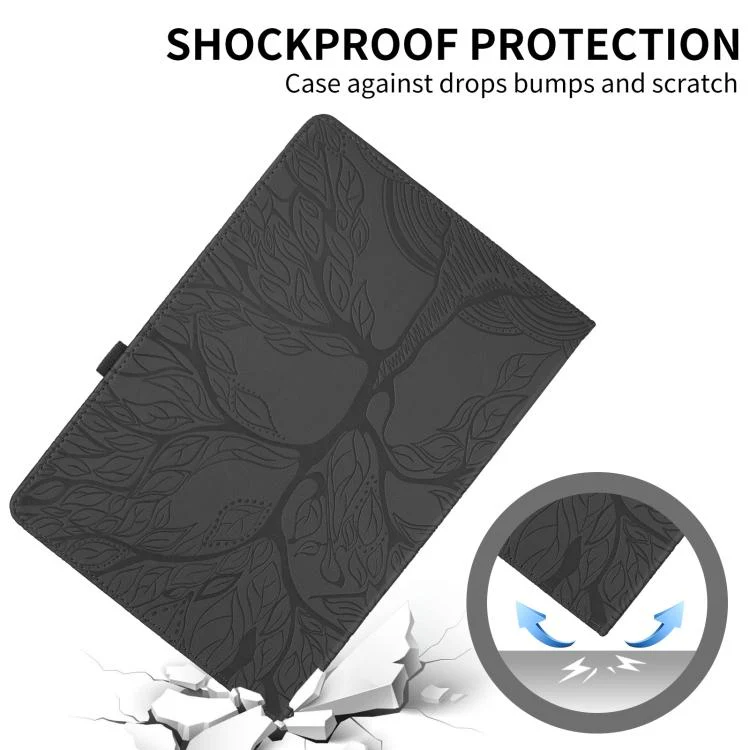 For Xiaomi Redmi K Pad Tree Life Embossed Rotation Leather Tablet Case(Black) - Image 5