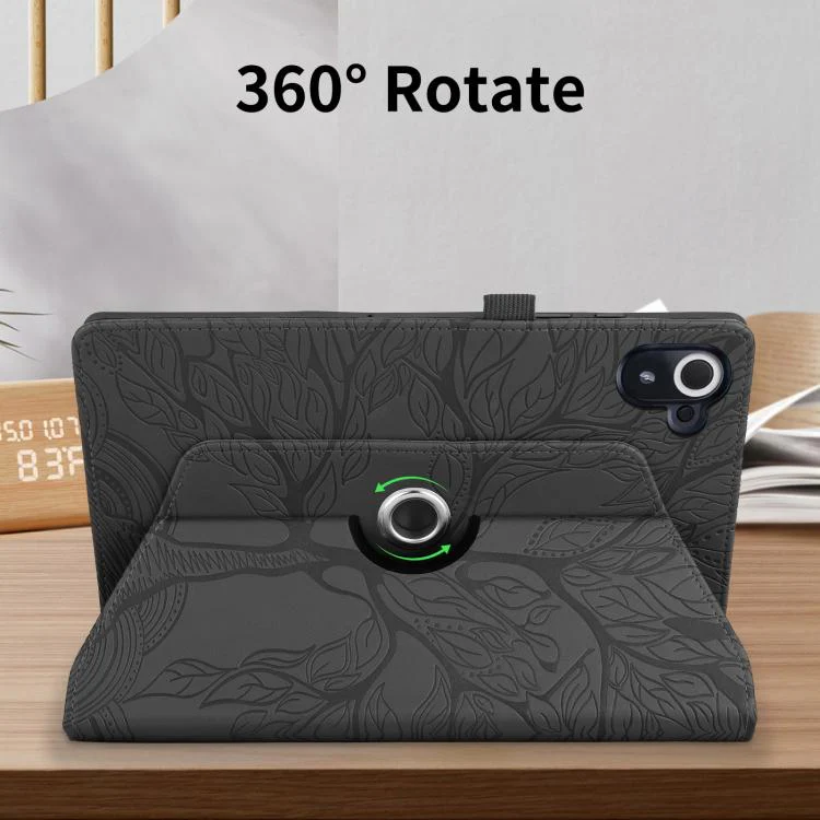 For Xiaomi Redmi K Pad Tree Life Embossed Rotation Leather Tablet Case(Black) - Image 7