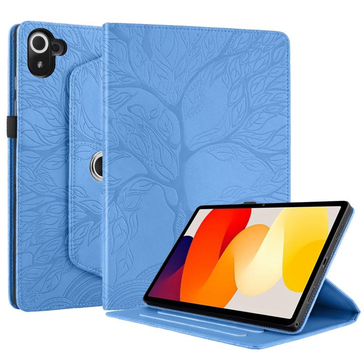For Xiaomi Redmi K Pad Tree Life Embossed Rotation Leather Tablet Case(Blue) - Image 2