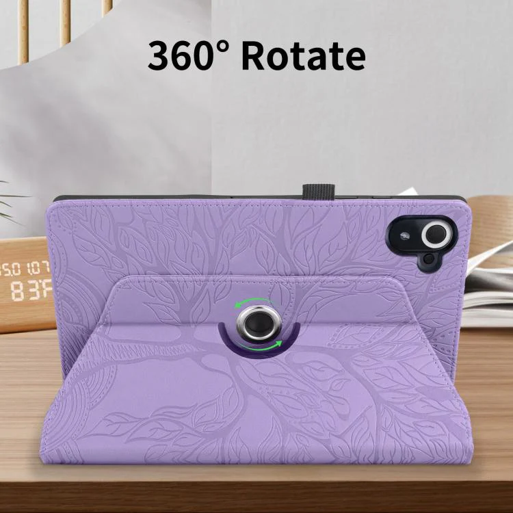 For Xiaomi Redmi K Pad Tree Life Embossed Rotation Leather Tablet Case(Purple) - Image 7