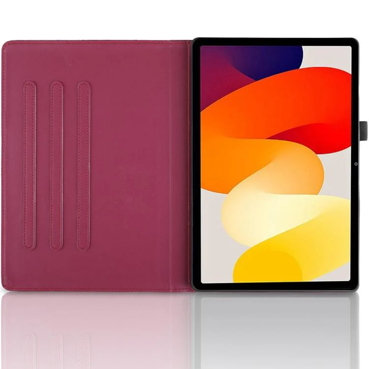 For Xiaomi Redmi K Pad Tree Life Embossed Rotation Leather Tablet Case(Red) - Image 3