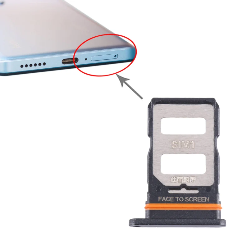 For Xiaomi Redmi Note 12 Pro+ 5G SIM Card Tray + SIM Card Tray (Black) - Image 4